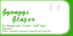 gyongyi glazer business card